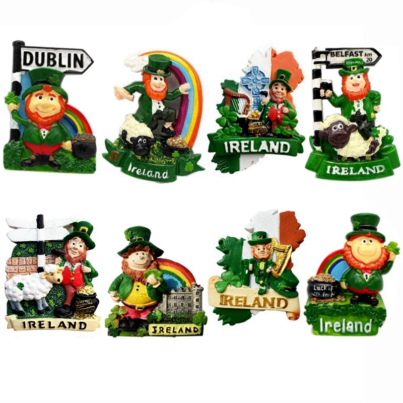 

3D Магнитные наклейки на холодильник в День Св. Патрика, ручная роспись