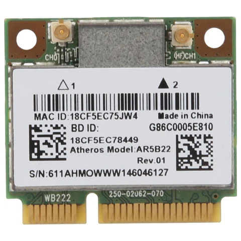 AR5B22 2,4/5 ГГц двухдиапазонная Wifi карта 802.11Ac Bluetooth 4,0 Беспроводная карта WLAN для Lenovo Y400 Y500 Y410P S215 U330 U4330
