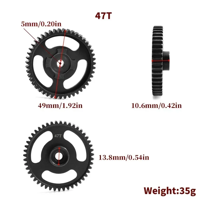 Основная шестерня из закаленной стали 47T 76937 76939 77127 для HPI Savage X 4 6 5 9 1/8 детали