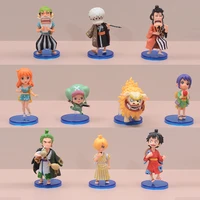 10 pirate figures to do q version of the pirate king and the country wcf luffy kimono solonami doll model decoration gift box