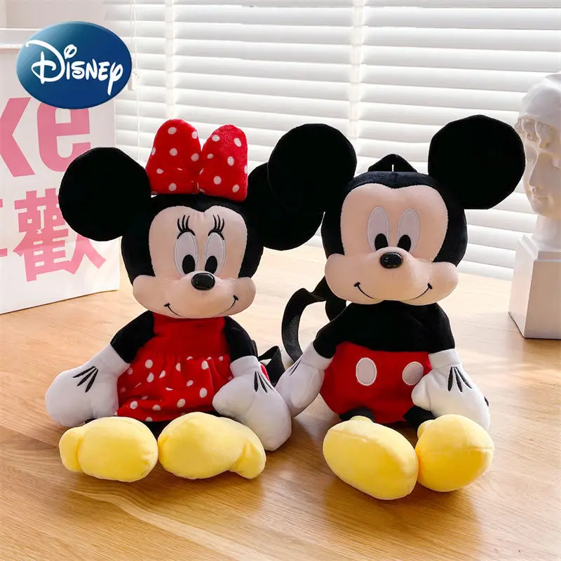 Disney Kids Plush Bag Girls Backpack Minnie Mickey Cartoon Cute Mickey Mouse Doll 2022 New Shoulder Bag