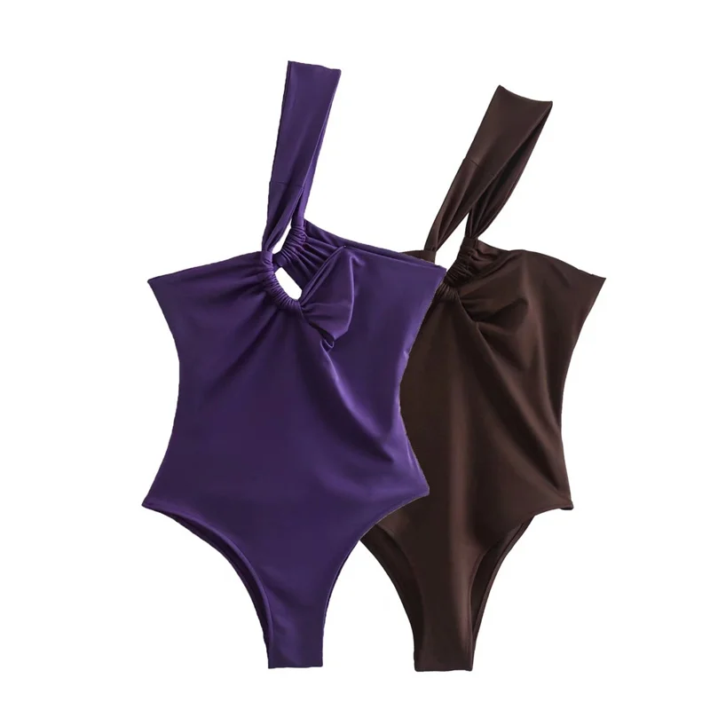 Женское пикантное облегающее эластичное боди на одно плечо лето 2022 Женские