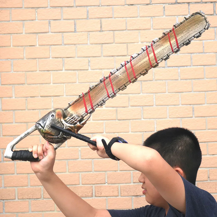 

Chainsaw Man Denji Blood Chainsaw 77cm PU Anime Weapon Katana Swords Samurai Toys for Boy Halloween Swords Real Steel Gifts