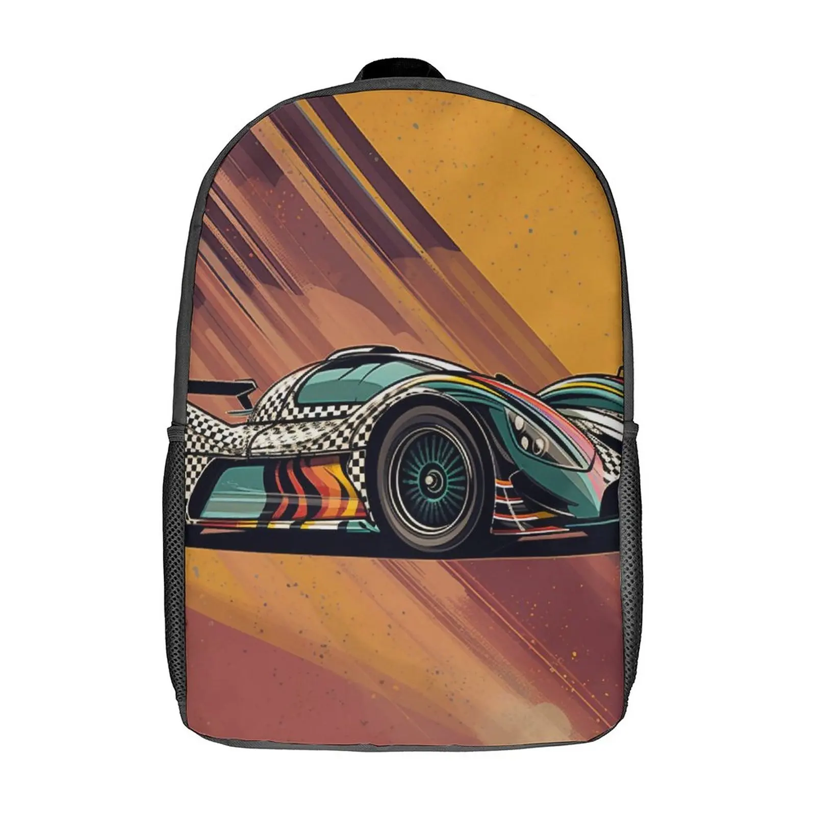 

Dazzling Sports Car Backpack Retro Multicolored Outdoor Backpacks Women Kawaii High School Bags Designer Lightweight Rucksack