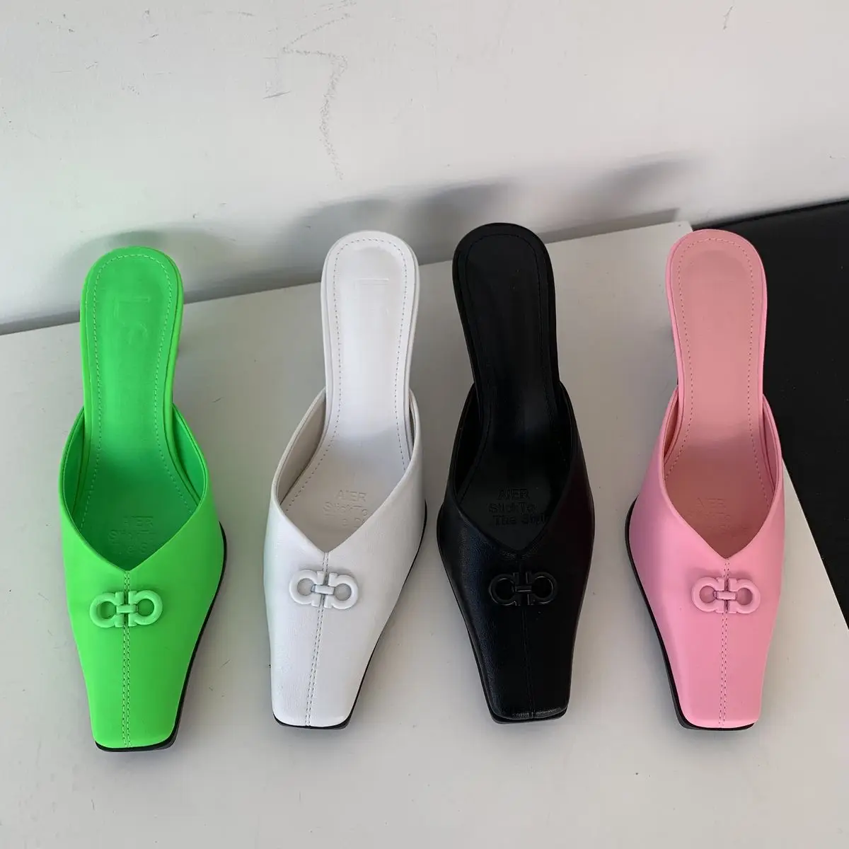 

Сандалии женские с квадратным носком, открытый каблук-шпилька, туфли-лодочки, карамельные цвета, обувь для весны и лета, 2022