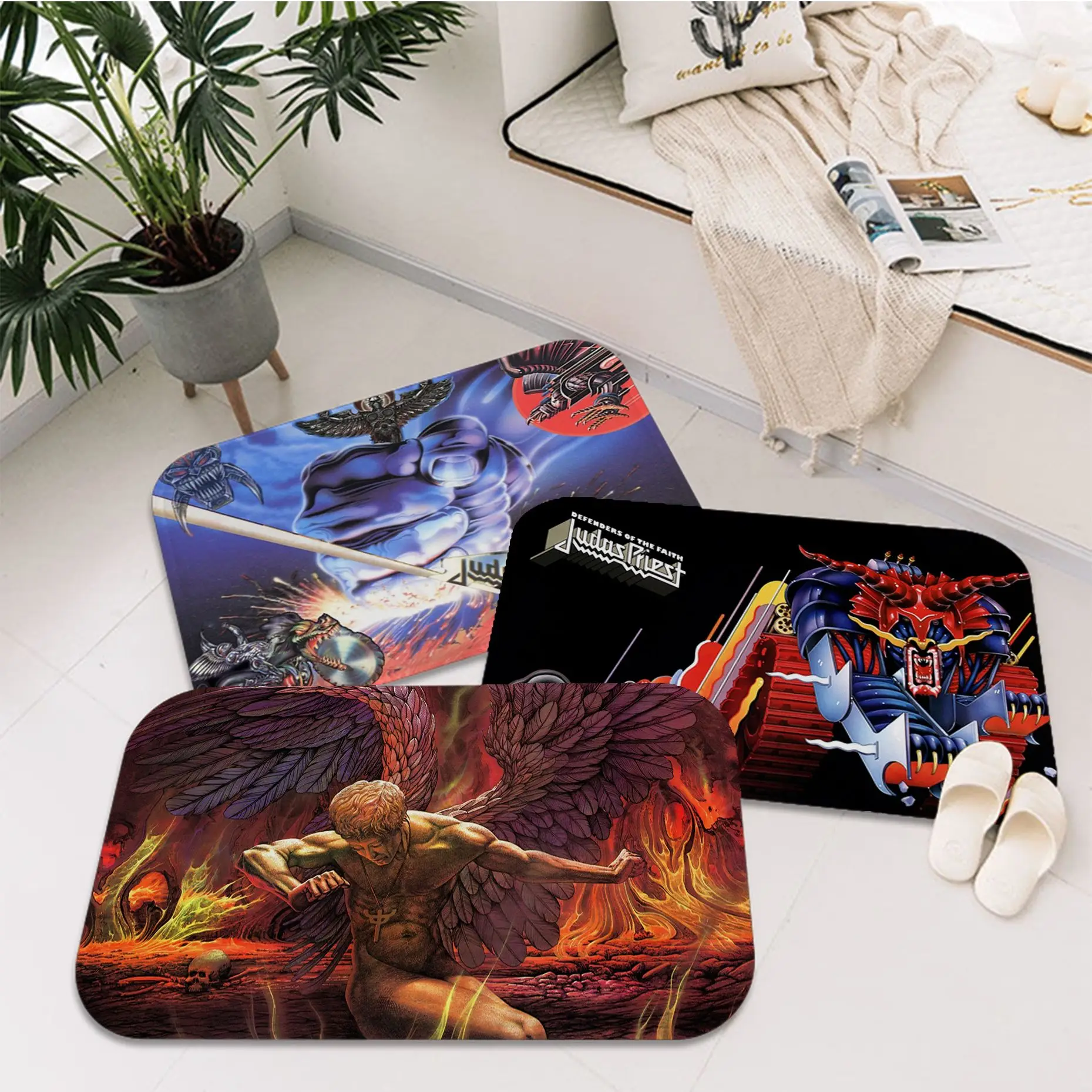 

Judas Priest BAND Printed Room Mats Anti-slip Absorb Water Long Strip Cushion Bedroon Mat Doormat Area Rug
