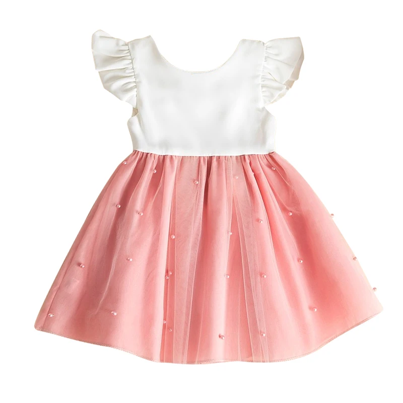 

Dress For Girls Festive Dress For Girls Elegant Girl Dress Kids Wedding Dresses For Girls Lace Flounces White Pink