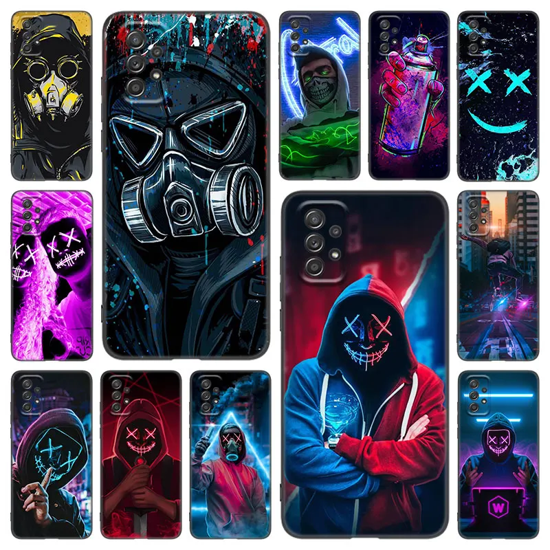 Cool Street Head Boy Phone Case For Samsung Galaxy A21 A30 A50 A52 S A13 A22 A23 A32 A33 A53 A73 5G A12 A31 A51 A70 A71 A72