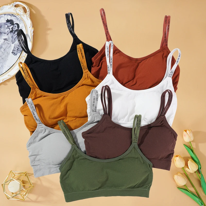 

Women Sexy Sports Bra Tops for Gym Top Fitness Yoga Female Pad Sportswear Letter Double Shoulder Strap Sports Bras Underwear