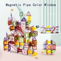 creative assembly enlightenment magnetic sheets colored window cognitive training hands on ability diy building blocks kids toys