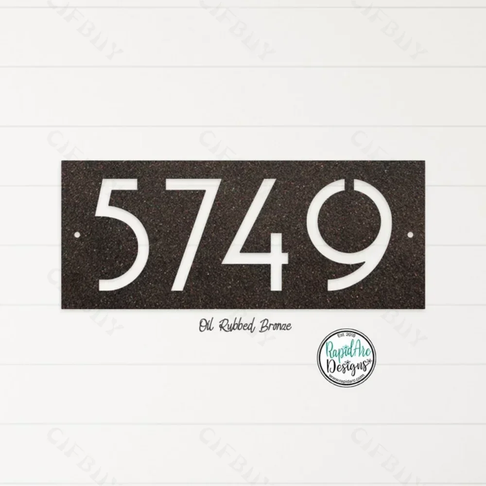 Индивидуальный прямоугольный знак середины века с номером дома металлическая