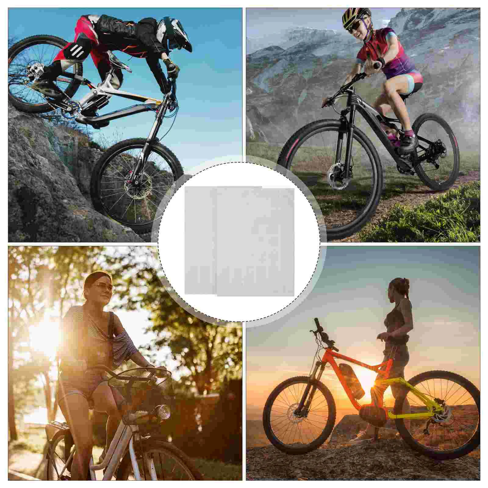 2 Sheets Bicycle Scratch-Resistant Sticker Protective Film for Bike Paint Stickers Films Adhesive Frame Road Vehicles Protector |