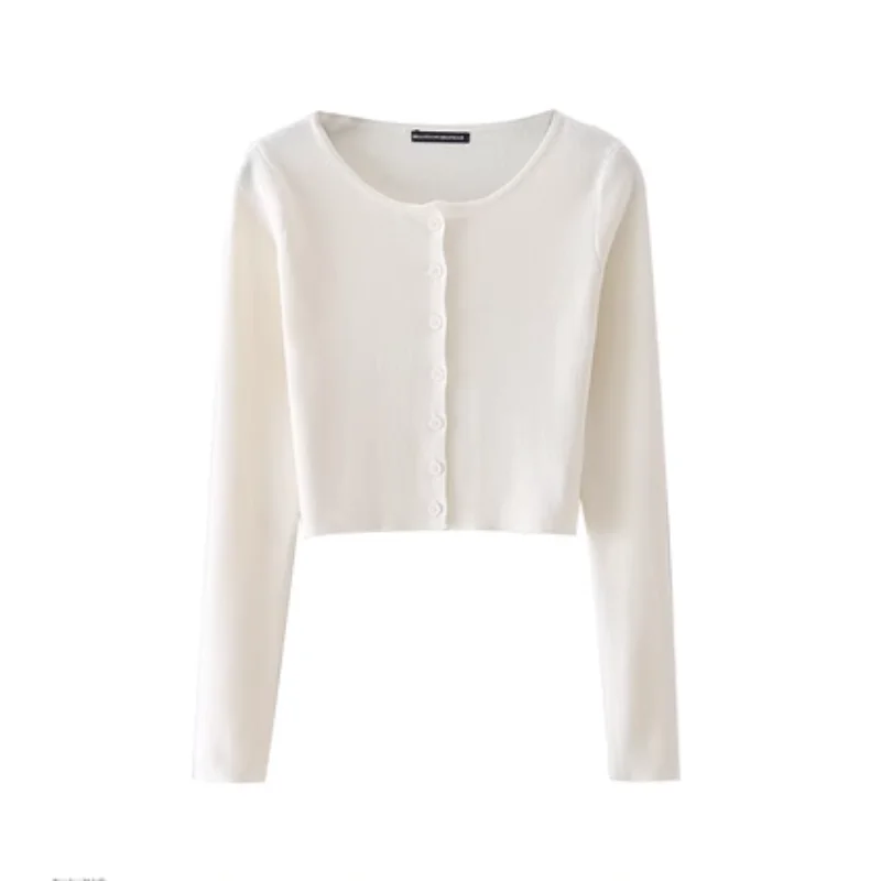 

Brandy girl sweater women's long-sleeved sweater bm short top pure desire cardigan coat women spring and autumn