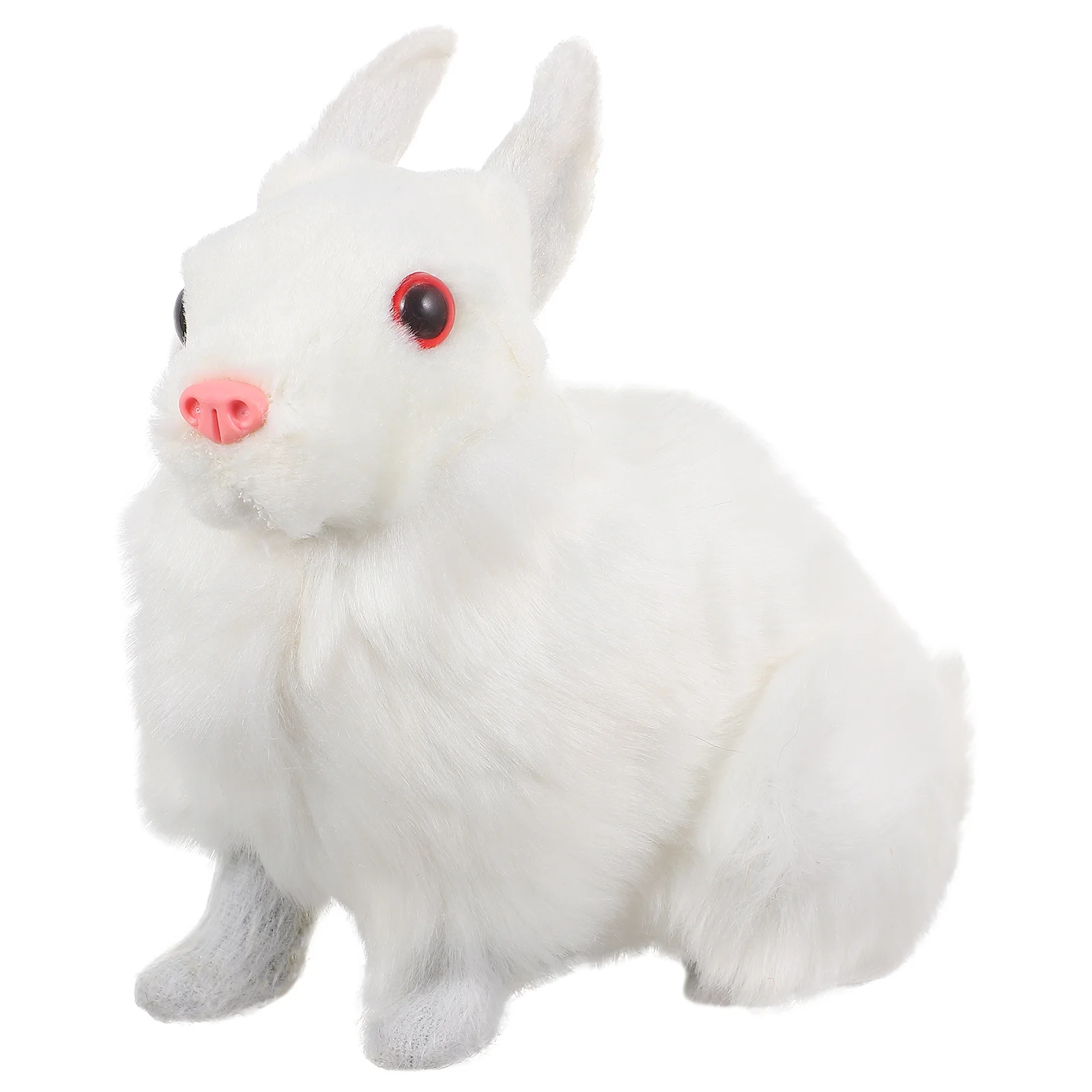 

Simulated Bunny Model Plush Rabbit Statue Vivid Rabbit Shape Specimen for School