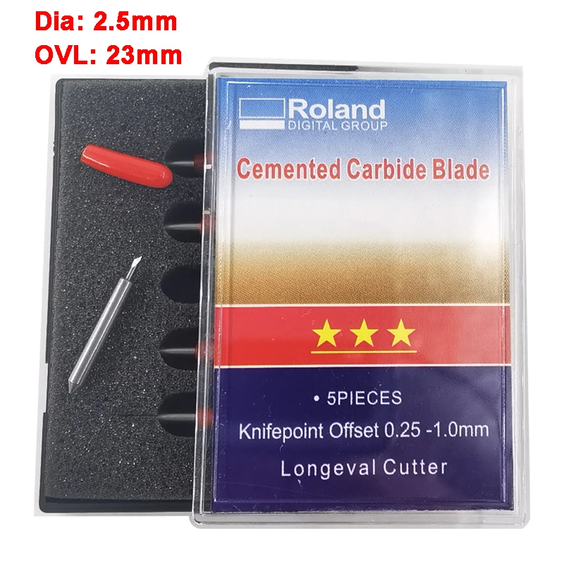 

Diameter 2.5mm Roland Lettering Knife Paper Blade Plotter Cutter Vinyl Cutting GCC Jaguar High Quality Carbide 30/45/60 Degree
