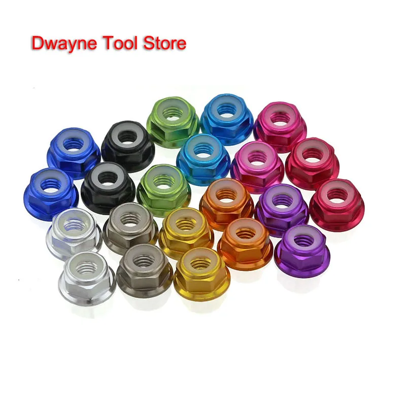 

Color aluminum alloy flange nut locknut M2 M3 M4 M5 M6 【5Pcs】