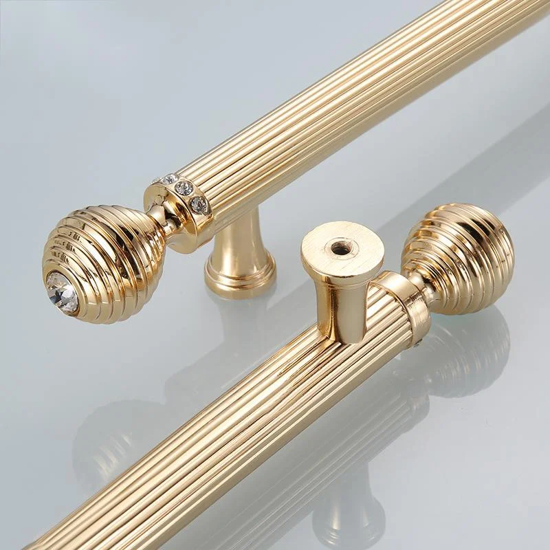 Золотая Ручка для двери шкафа в европейском стиле из цинкового сплава Толстая