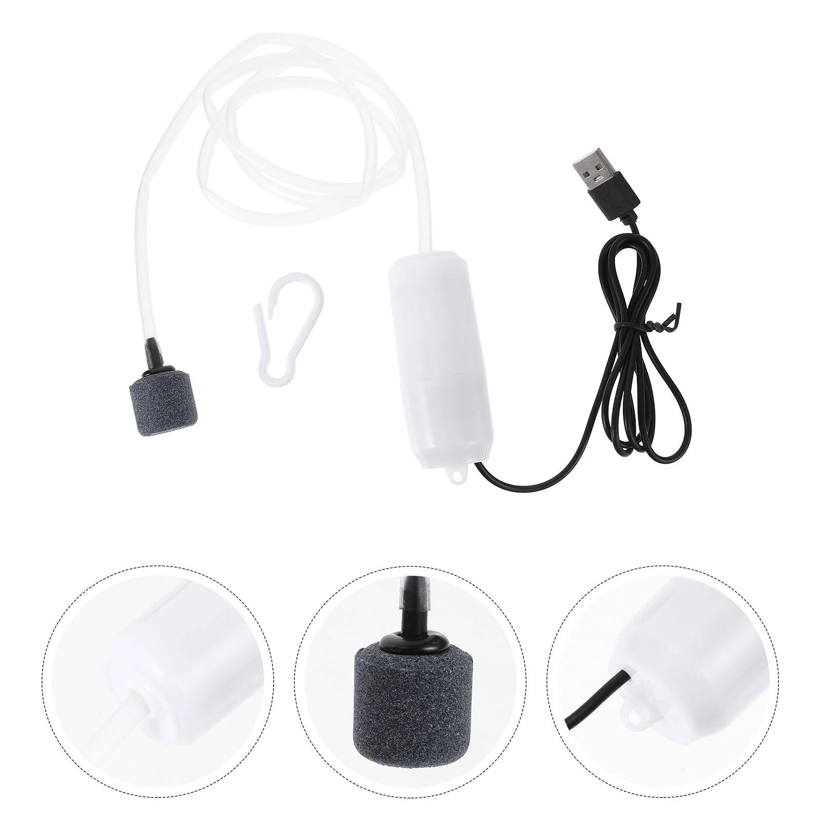

USB Pump Fish Tank Aerator Supply Aquarium Premium Air Accessory Small Submersible Water