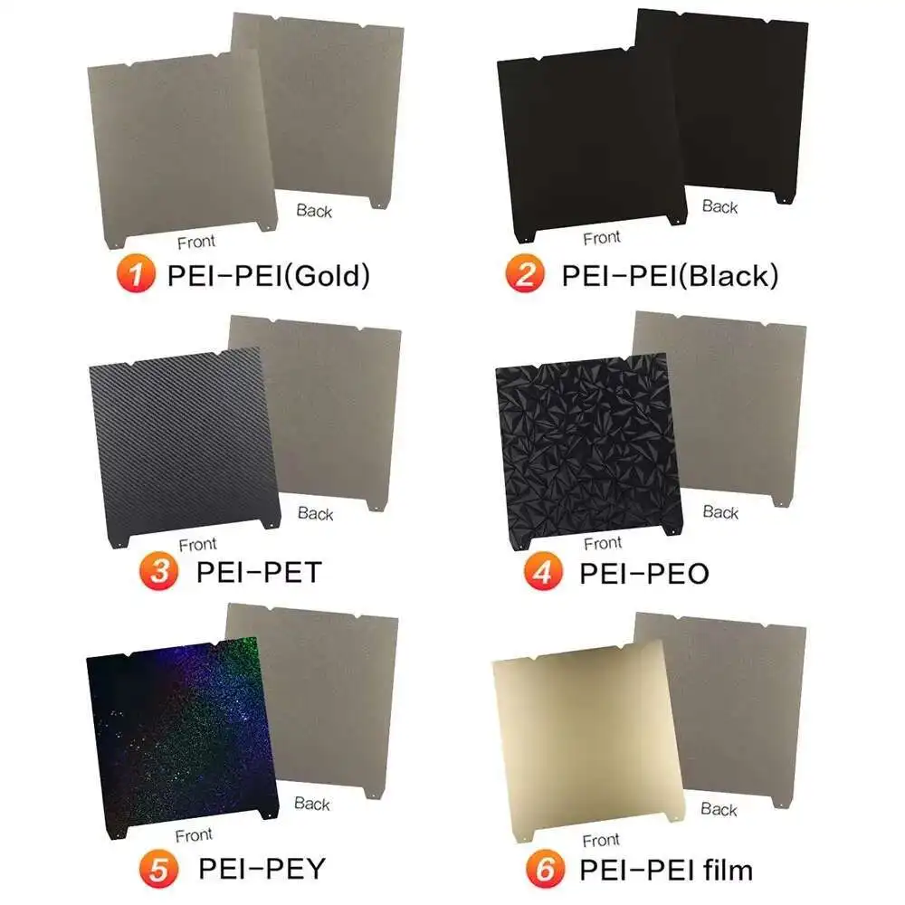 Стальной лист PEI PET PEO PEY, гладкая платформа с подогревом для Creality K1K1CK1 Max, сборная пластина 235x235 мм 310x315 Ender 3 S1 Ender 3 V3 Se (art.: 3920ccb57dbfc) - 3920ccb57dbfc