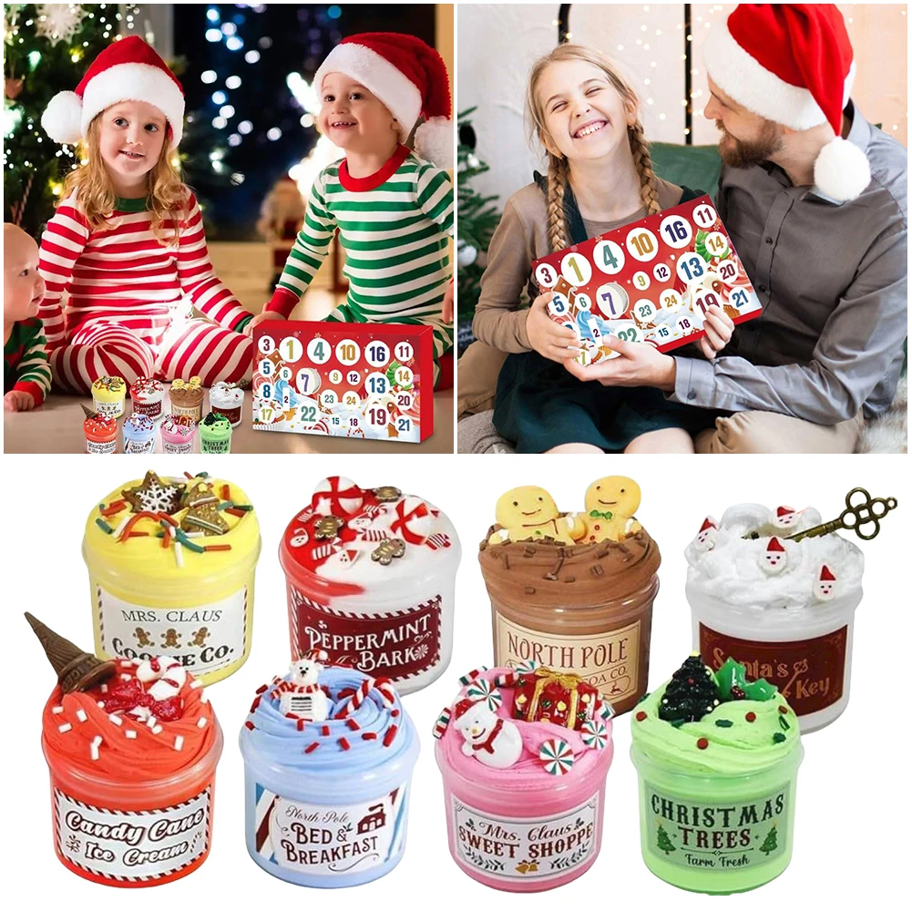 Адвент-календарь Slime 2024 рождественские календари обратного отсчета игрушки для