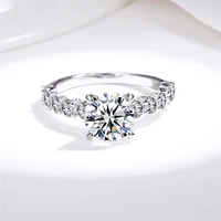 sherich real moissanite diamond ring 925 silver 2ct girls birthday gift wedding party women elegant high jewelry