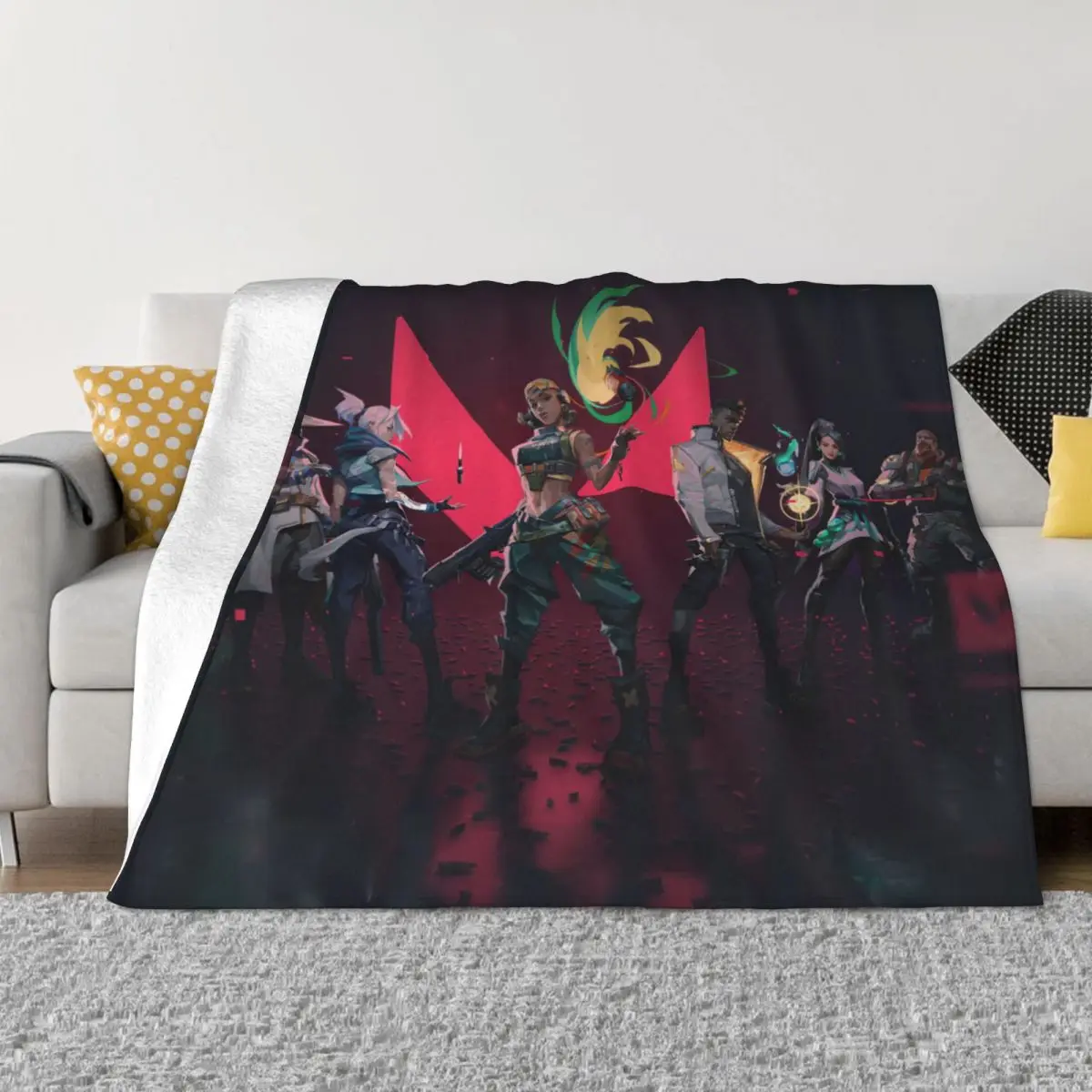 

Портативные теплые пледы Valorant Game Team для постельных принадлежностей и путешествий