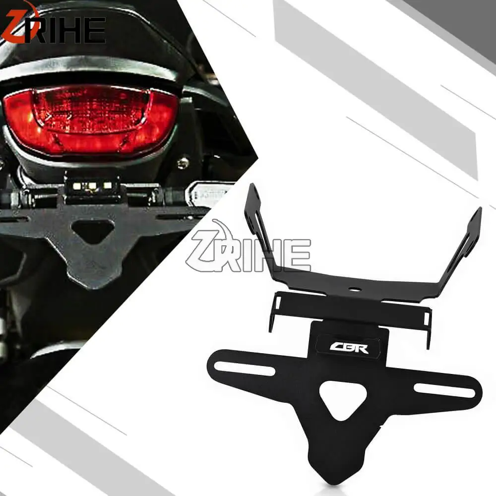 

For Honda CBR 650 2021 2022 Motorcycle License Plate Bracket Taillight Fixed Folding Number Plate Frame Holder Light Mount Parts