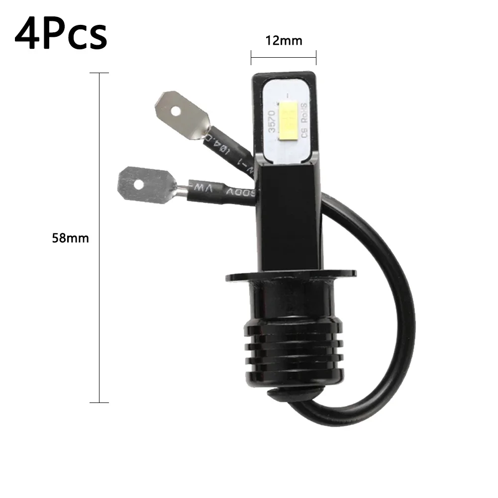 

4x H1 LED Headlight High/Low Beam Kit Fog Driving Bulbs 6000K Super Bright White Car Signal Turn Light Parking Lights