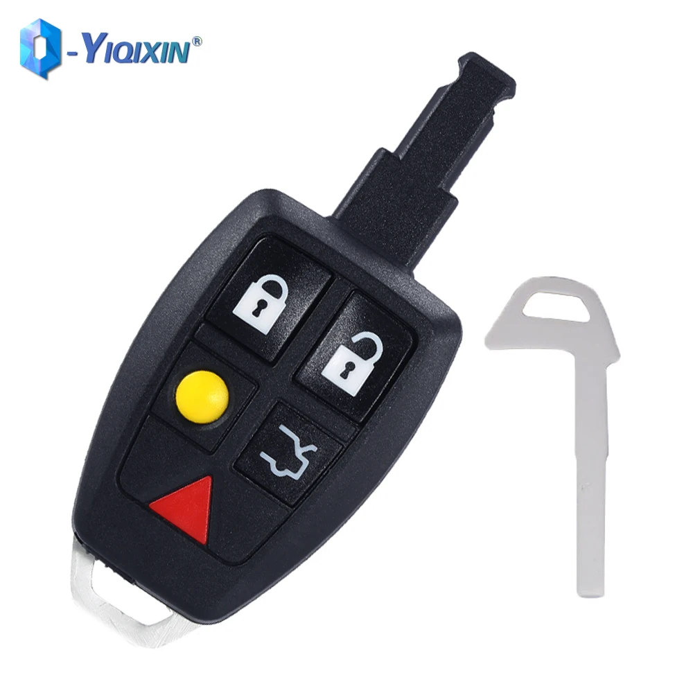 YIQIXIN 5 Buttons Remote Car Key Case Shell For Volvo S40 C70 XC90 V70 S60 V50 C30 2008 2009 2010 2011 Cover Insert Uncut Blade