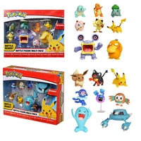 8 piecesset pikachu pokemon pok%c3%a9mon detective pvc action figure decorative toys childrens gift pikachu collector model toys