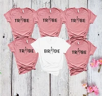 bachelorette party shirts team bride bridesmaid and crew short sleeve 100 cotton top tee funny streetwear y2k drop shipping