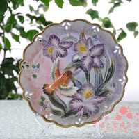 3d hummingbird decorative wall dishes porcelain decorative plates home decor crafts room decoration accessories figurine