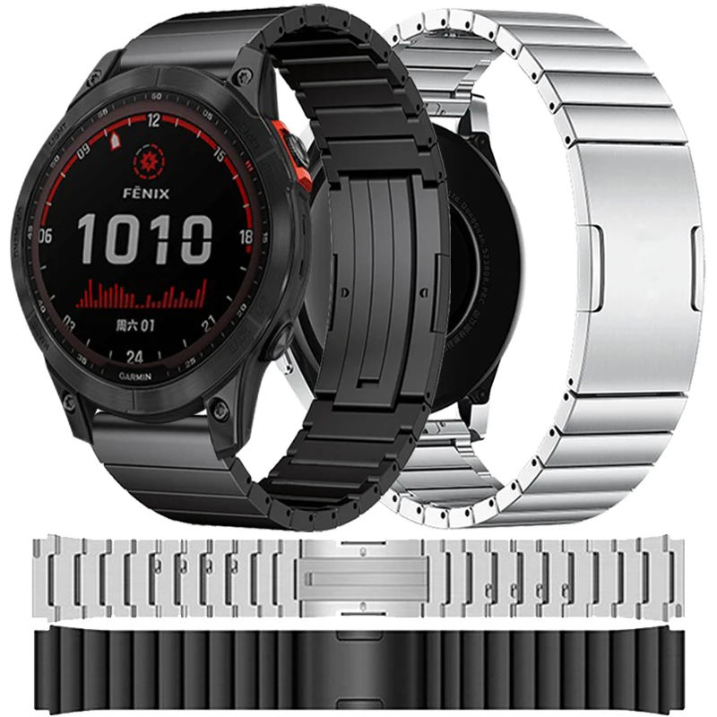 

Титановый металлический ремешок для наручных часов Garmin Fenix 7 6 5 plus GPS Quatix 7 6 5 MARQ/Epix G1 D2 s62 s60 935 945 745 браслет