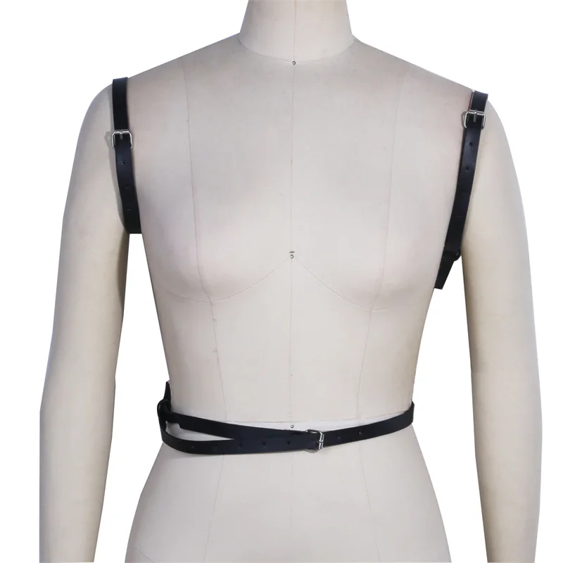 

Women Sexy Garters Faux Leather Women Body Bondage Cage Sculpting Harness Waist Belt Straps Suspenders Goth Harajuku Belt
