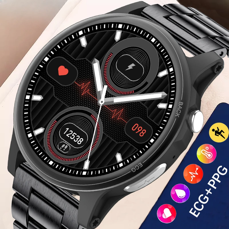 

2023 ECG Smartwatch Non-invasive Blood Sugar Health Monitoring Men's Watch Bluetooth Call Waterproof Sports Smart Watch For Men