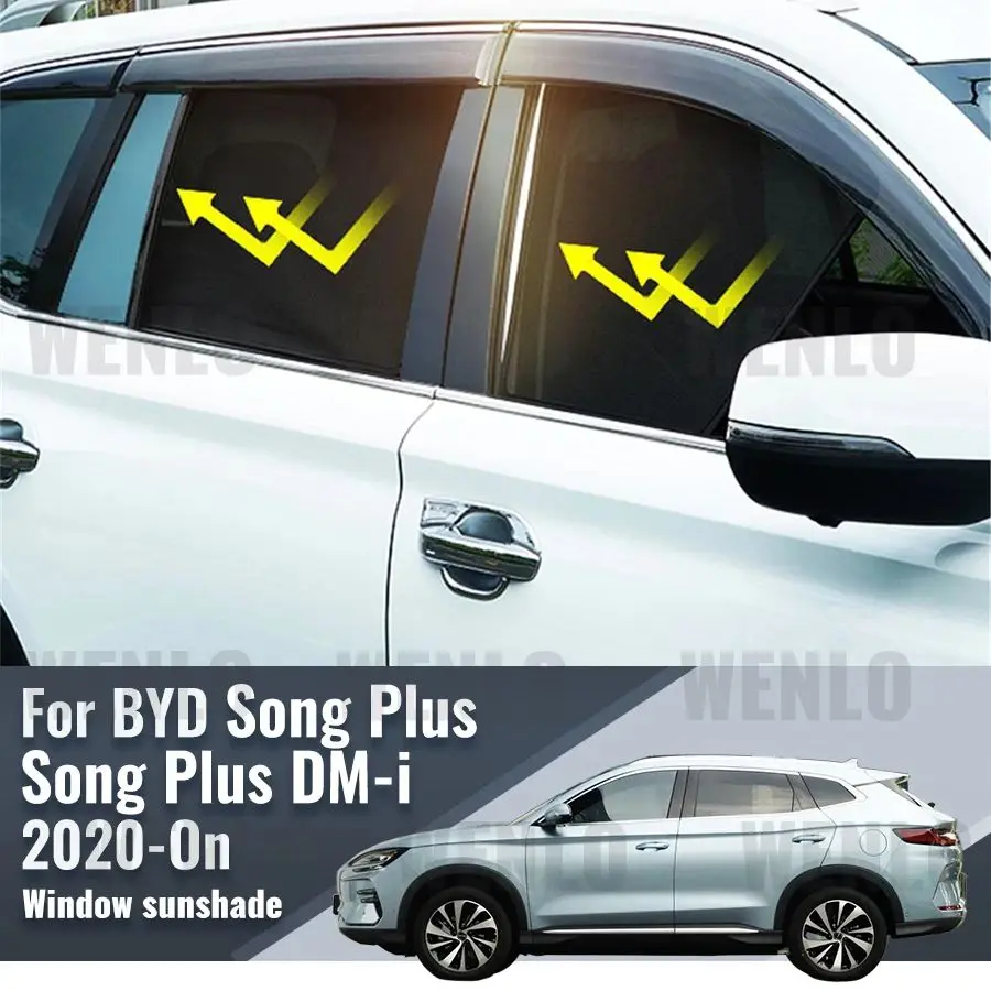 Для BYD Song Plus DM-i 2020 2021 2022 2023 2024 автомобильный солнцезащитный козырек магнитная
