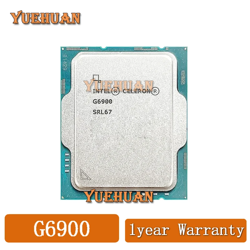 

Intel Celeron G6900 3.4 GHz Dual-Core 4 threads CPU Processor Intel 7 10NM L3=4M 46W LGA 1700 USED