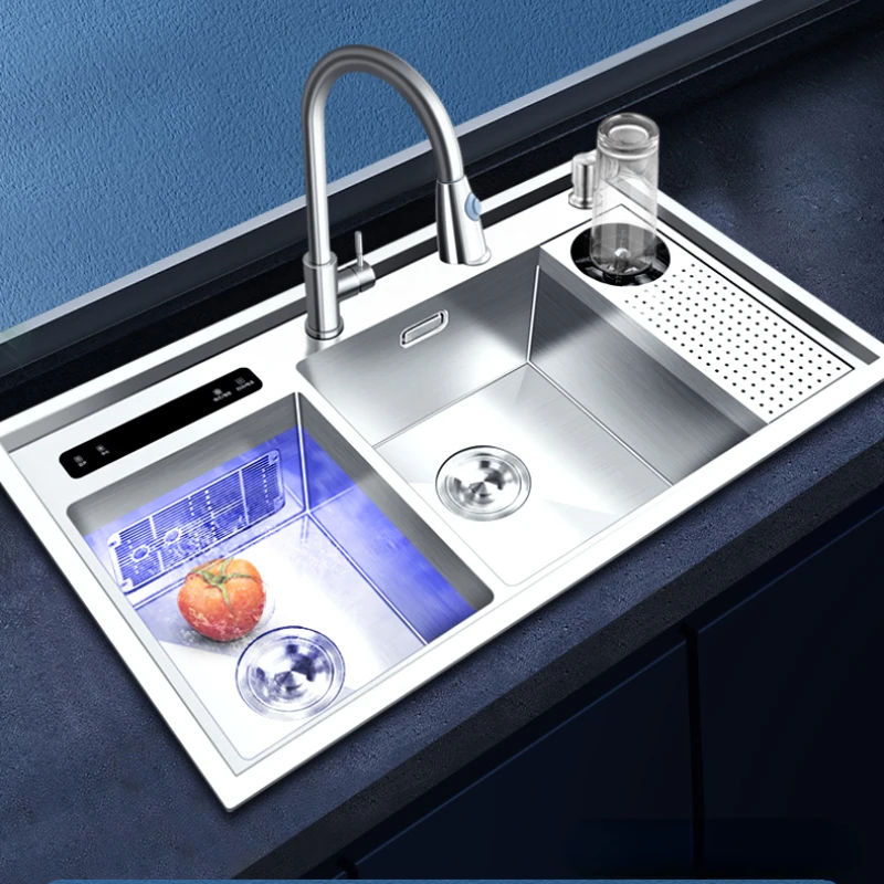 

Smart Sink Kitchen Stainless Steel Sink Purifying Machine Cup Washer Household Built-in Fruit And Vegetable Ultrasonic Cleaning