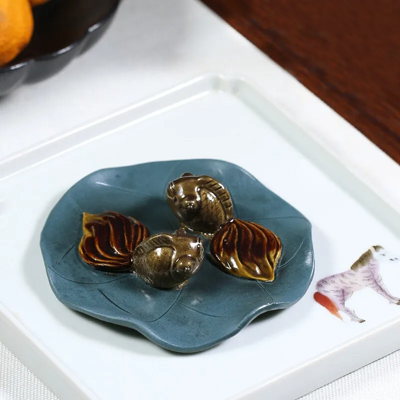 Zanghutianxia Purple Sand Goldfish Color Changing Tea Pet Tea Table Small Ornaments Tea Ceremony Utensils Creative Tea Carve Goo