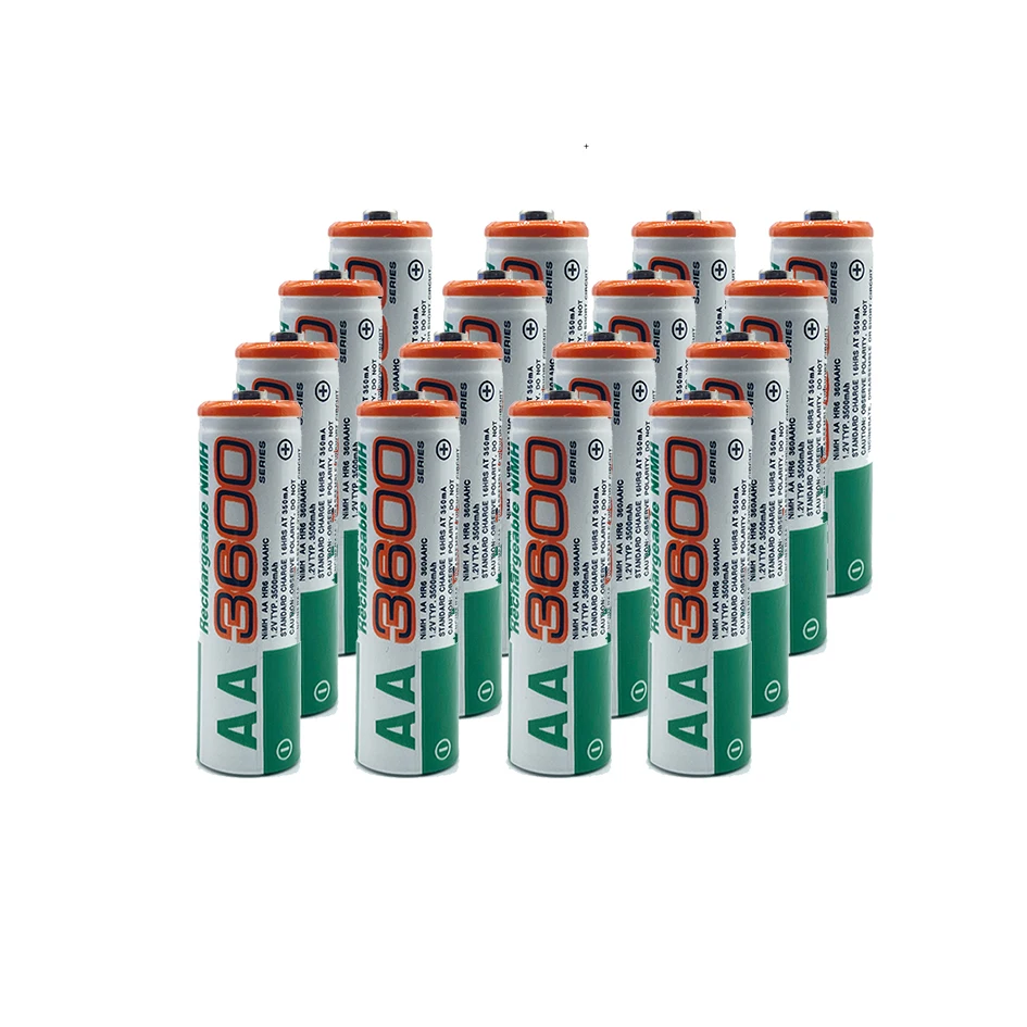 

100% new AA battery 3600 mAh rechargeable battery, 1.2 V Ni-MH AA battery, suitable for clocks, mice, computers 2