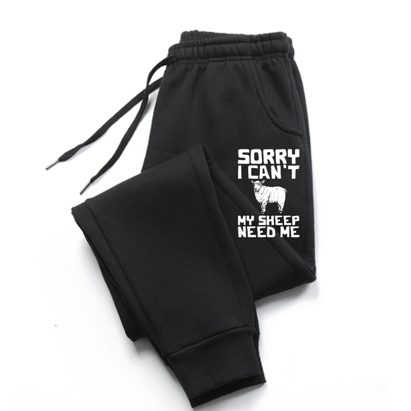 

Funny Sheep Design For Farmers And Sheep Lovers sweatpants Print Cotton Young men's pants men's pants Family Cheap Man pants