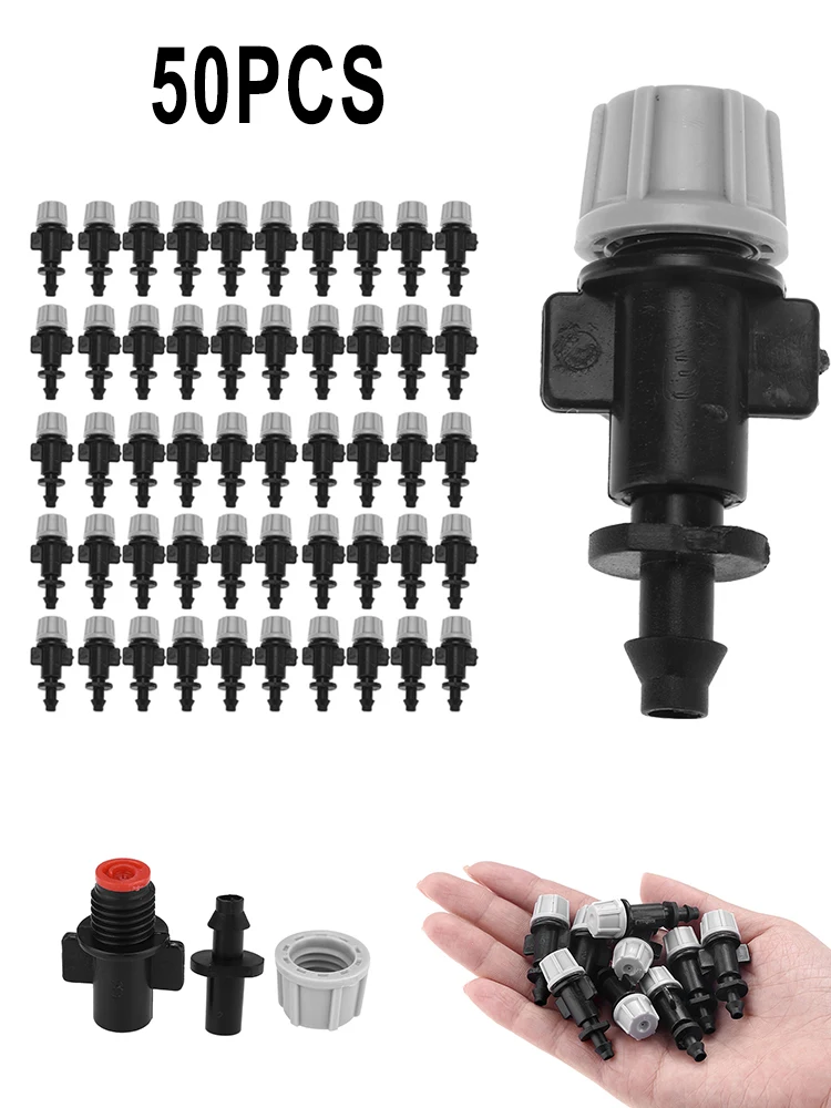 

Atomizing Nozzle Misting Nozzles Black+Gray For 4mm/7mm Tube Garden Watering Irrigation Plastic 1.5~3KG Pressure