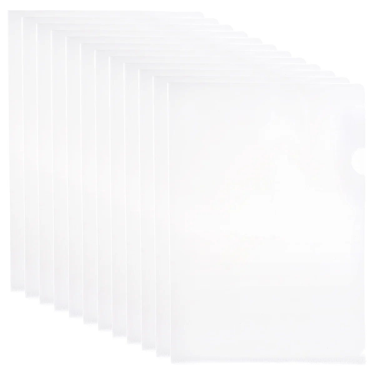 

12pcs Clear Document Folder L-Type Clear Plastic Envelopes Copy Safe Project Pocket US Letter/ A4 Size in Transparent Color