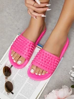 studded detail footbed sandals