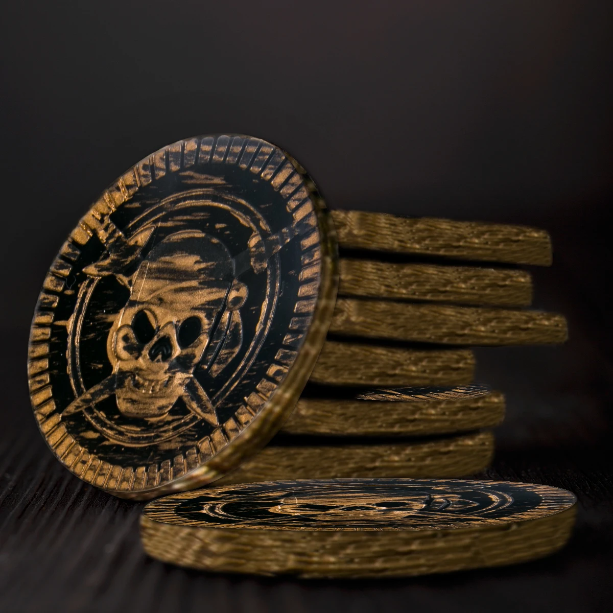 20-60 Шт. Пластиковые Поддельные Игровые Монеты На Хэллоуин С Тематикой Пирата Для