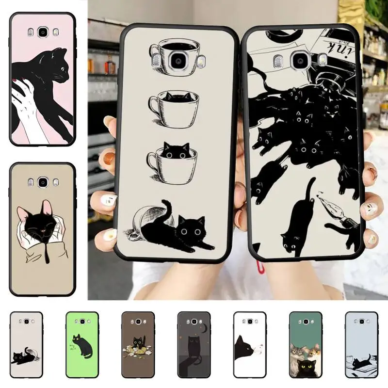 

Cat Cute art Phone Case for Samsung J 2 3 4 5 6 7 8 prime plus 2018 2017 2016 core