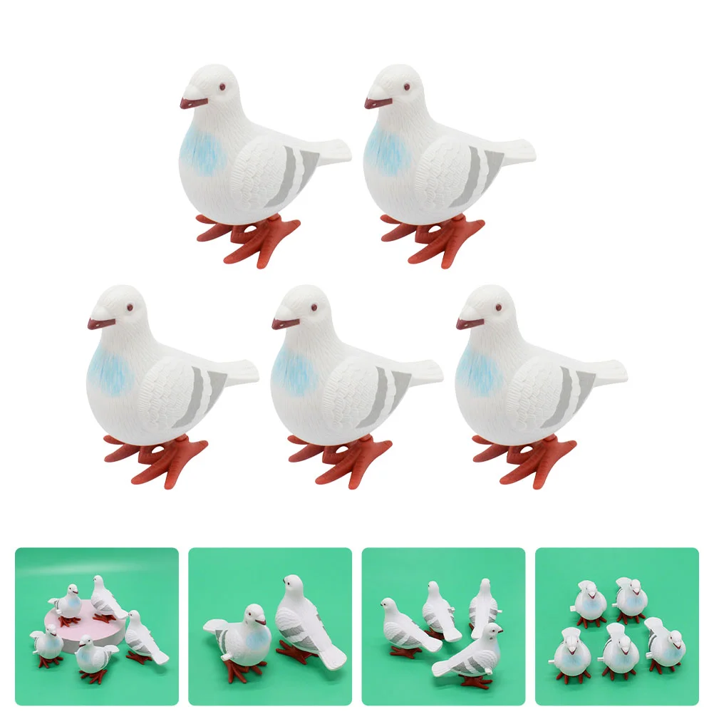 

Pigeon Toyclockworkwind Kids Walking Bird Animal Dove Favors Jumping Party Cartoon Bag Figurine Early Fake Ornament Playthings