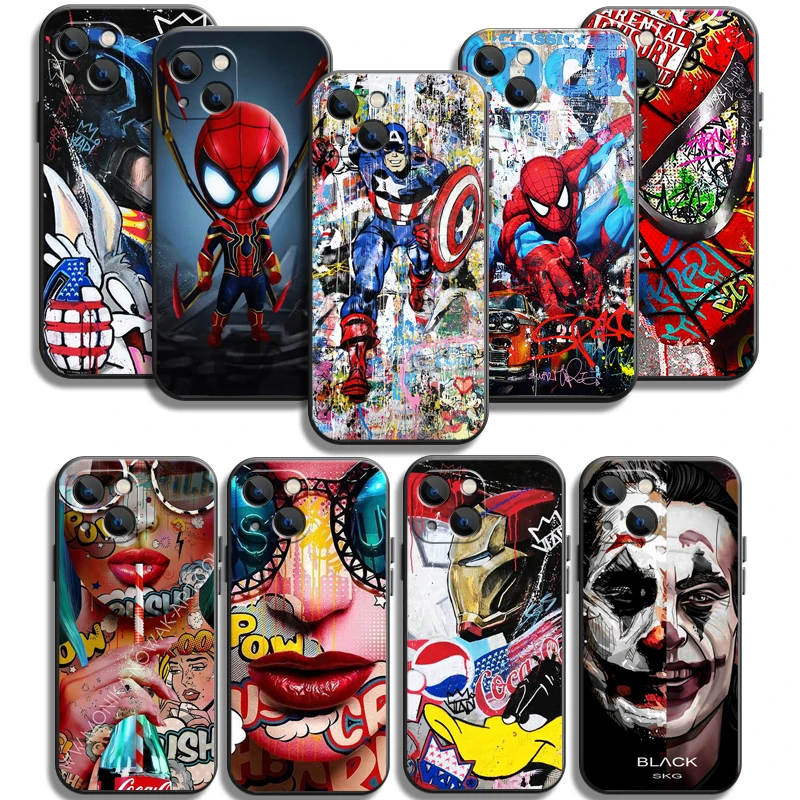 

Marvel Avengers Phone Cases For iPhone 11 11 Pro 11 Pro Max 12 12 Pro 12 Pro Max 12 Mini 13 Pro 13 Pro Max Carcasa Coque Funda