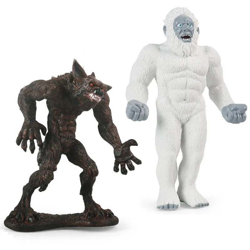 

Simulation Monster Werewolf Yeti Model Action Figures Home Decoration Snowman Wolf Man Figurines Ornament Toys For Children Gift