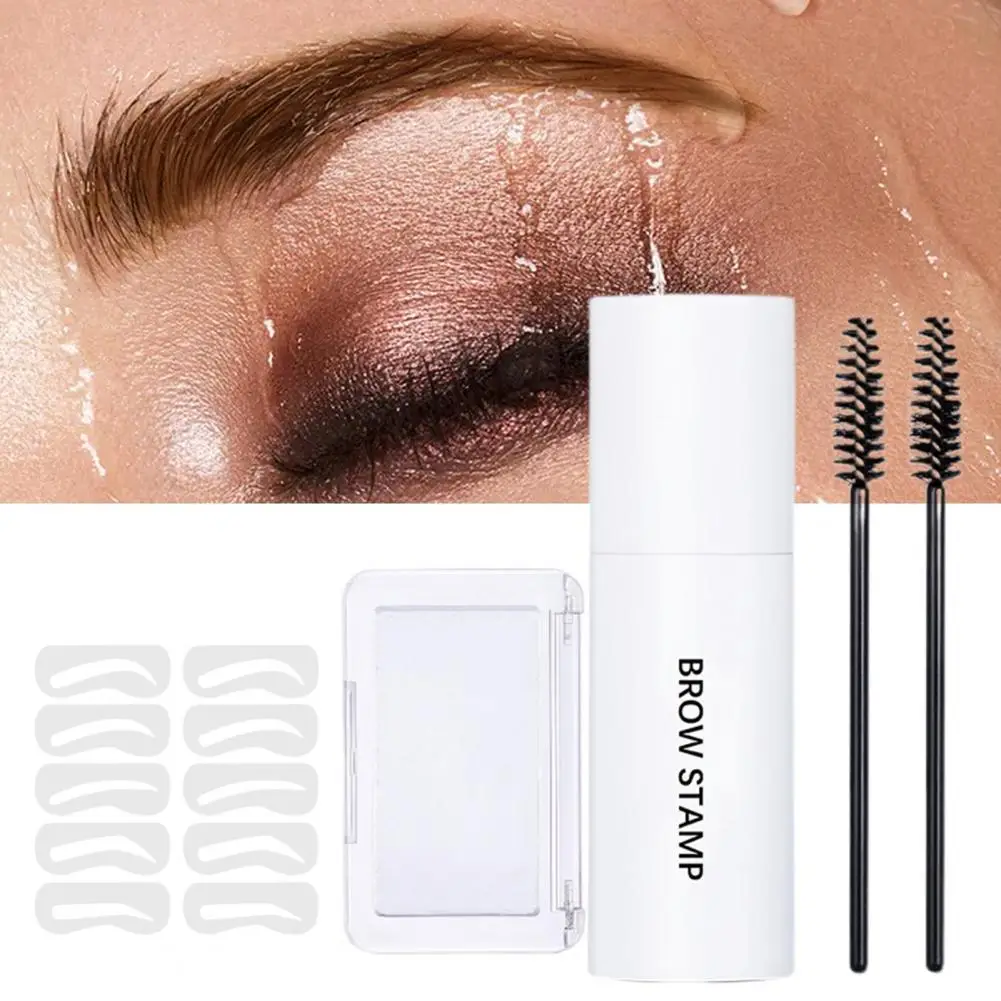 

Набор для формирования бровей, полезный штамп для бровей, макияж, затенение, пудра, Набор Натуральных долговечных бровей